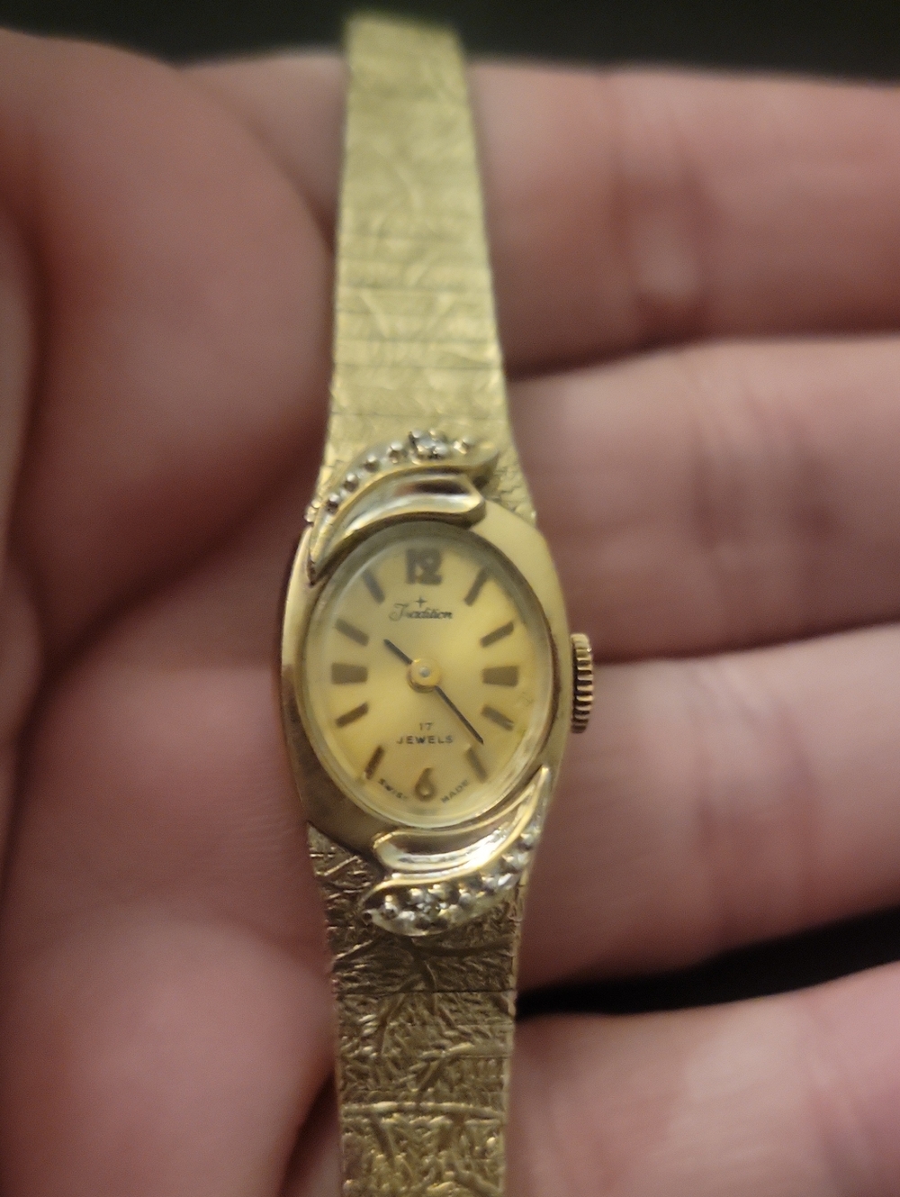Vtg.Sears Tradition 17 Jewel's Swiss 10k RPG MAJOR Case Kestenmade 1/20 10k Band